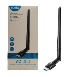 Cudy AC1300 High Gain Dual Antenna Band USB Wi-Fi SPEEDS Adapter DONGLE Wireless Cudy AC1300 High Gain Dual Antenna Band USB Wi-Fi SPEEDS Adapter DONGLE Wireless