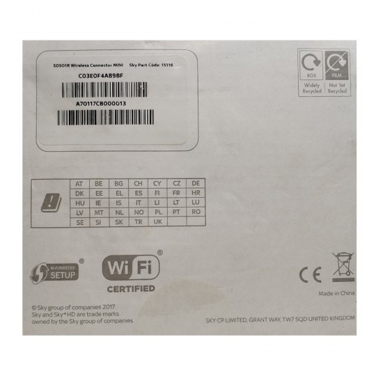 Sky Wireless MINI WiFi on Demand Connector SD501 Slimline Model for Sky HD boxes