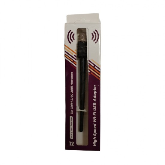 USB WiFi Adapter T2 – 2.4GHz Wireless Network Card (Redline)