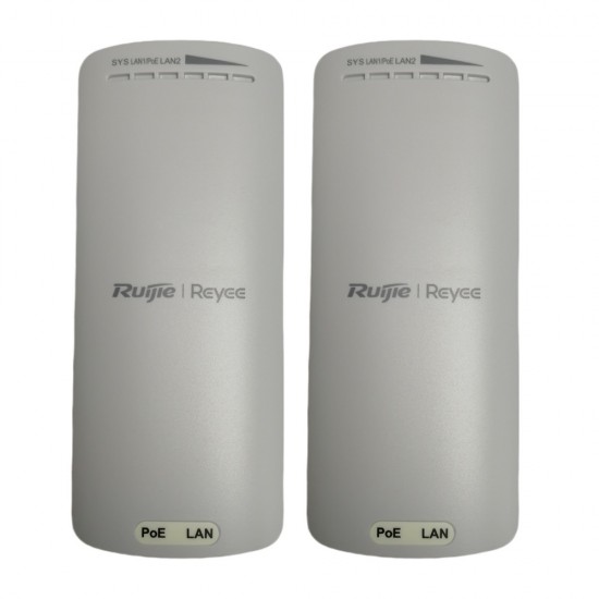 Reyee Ruijie RG-EST100-E V2 Wireless Bridge CPE Kit – 2.4GHz 500m Point-to-Point Reyee Ruijie RG-EST100-E V2 Wireless Bridge CPE Kit – 2.4GHz 500m Point-to-Point
