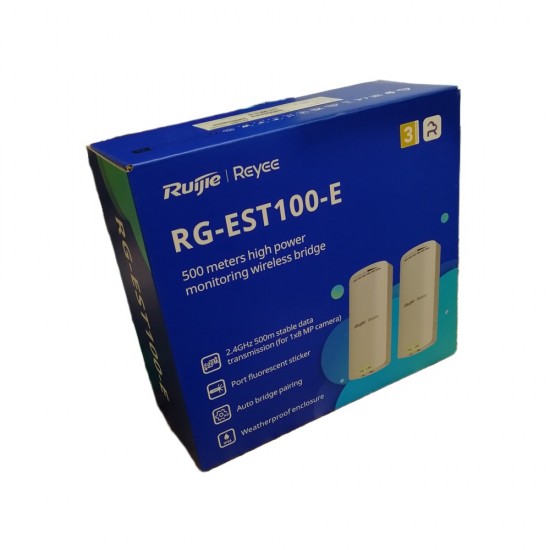 Reyee Ruijie RG-EST100-E V2 Wireless Bridge CPE Kit – 2.4GHz 500m Point-to-Point Reyee Ruijie RG-EST100-E V2 Wireless Bridge CPE Kit – 2.4GHz 500m Point-to-Point