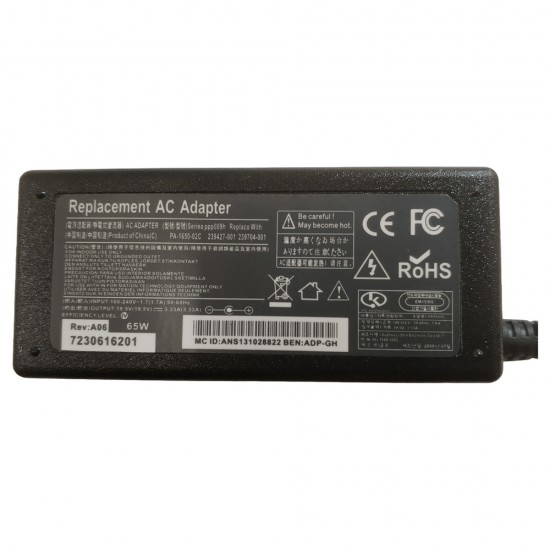 LAPTOP BATTERY CHARGER REPLACEMENT AC ADAPTER 19V 3.33A POWER LEAD PA-1650-02C
