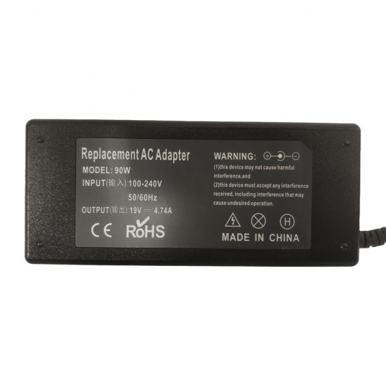 LAPTOP BATTERY CHARGER REPLACEMENT AC ADAPTER 19V 4.74A POWER LEAD MODEL 90W