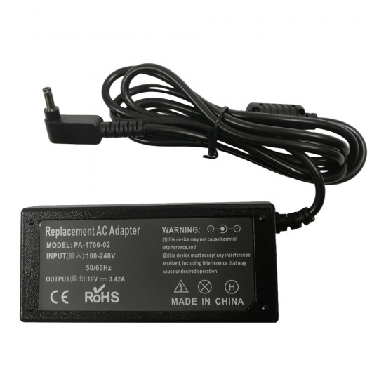 LAPTOP BATTERY CHARGER REPLACEMENT AC ADAPTER 19V 3.42A POWER LEAD PA-1700-02