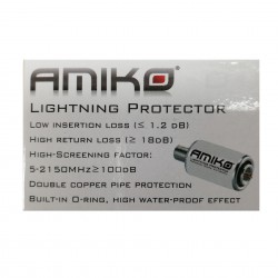 AMIKO LIGHTNING PROTECTOR F TYPE SATELLITE SURGE PROTECTION 5-2150MHz WATERPROOF