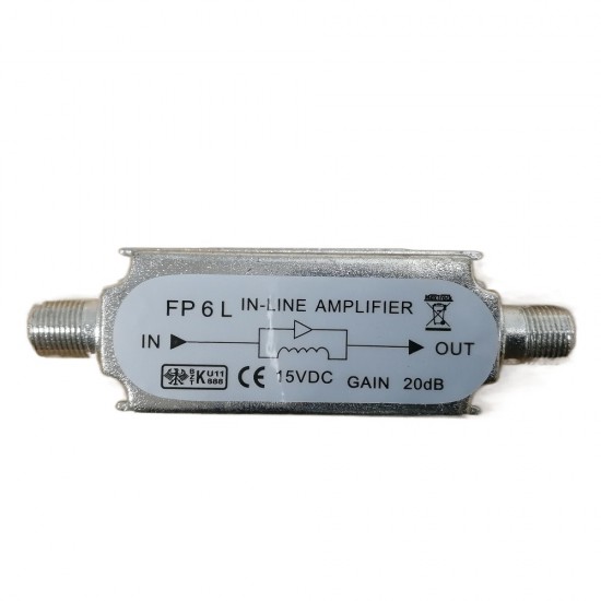 INLINE AMPLIFIER 20DB SATELLITE GAIN 950-2400MHZ SIGNAL BOOSTER F-TYPE from Satcity.ie  Ireland Limerick