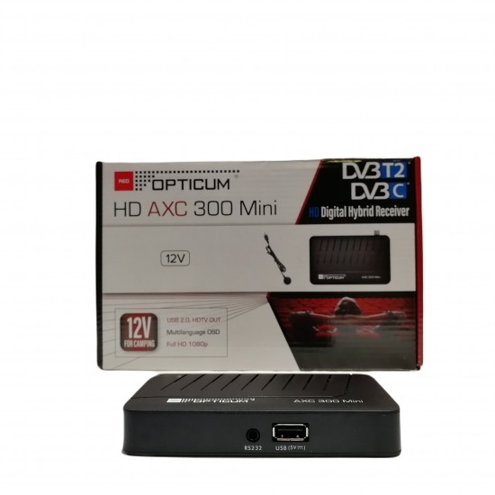 Opticum AXC 300 Mini Full HD terrestrial receiver DVB-T2 from Satcity.ie Ireland Limerick Opticum AXC300 Mini Full HD terrestrial receiver DVB-T2
