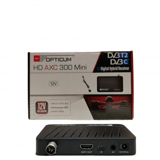 Opticum AXC 300 Mini Full HD terrestrial receiver DVB-T2 from Satcity.ie Ireland Limerick Opticum AXC300 Mini Full HD terrestrial receiver DVB-T2