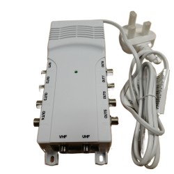 Antiference 2 x 8 Way TV Amplifier with Bypass F-Type DA280/48 5G Ready Antiference 2 x 8 Way TV Amplifier with Bypass F-Type DA280/48 5G Ready