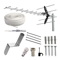TV AERIAL KIT SAORVIEW FREEVIEW DIGITAL FOR INDOOR OUTDOOR LOFT INSTALLATION 20m TV AERIAL KIT SAORVIEW FREEVIEW DIGITAL FOR INDOOR OUTDOOR LOFT INSTALLATION 20m