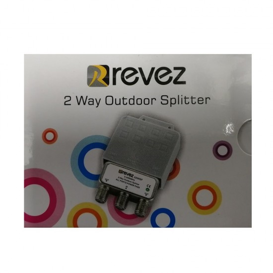 2 WAY POWER PASS OUTDOOR TV SPLITTER VIRGIN SAORVIEW PLASTIC HOUSING VHF UHF