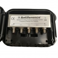 4 WAY OUTDOOR EXTERNAL MASTHEAD AERIAL TV SPLITTER COMBINER WITH POWER PASS