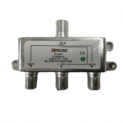 3 WAY POWER PASS F-TYPE SPLITTER CABLE WITH ON ALL PORTS FOR VIRGIN MEDIA TV