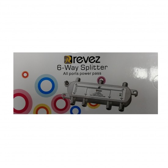 6 WAY POWER PASS F-TYPE SPLITTER CABLE WITH ON ALL PORTS FOR VIRGIN MEDIA TV