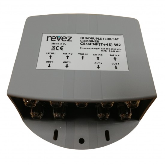 4 TV Satellite Aerial Signal Combiner Splitter Diplexer UHF F Type (outdoor)