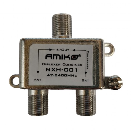 Satellite Aerial Signal Combiner PRO Splitter Diplexer UHF F Type Amiko (indoor)
