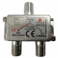 Satellite Aerial Signal Combiner Splitter Diplexer UHF F Type Triax