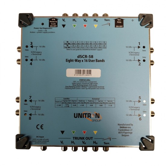 Unitron dSCR 8 Way x 16 User Bands from Satcity.ie Ireland Limerick Unitron dSCR 8 Way x 16 User Bands