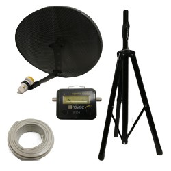 SKY FREESAT SATELLITE DISH ZONE 2 SINGLE LNB TRIPOD FINDER 5M CABLE CAMPING KIT SKY FREESAT SATELLITE DISH ZONE 2 SINGLE LNB TRIPOD FINDER 5M CABLE CAMPING KIT