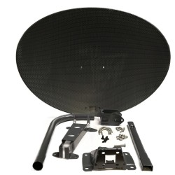SKY SATELLITE DISH ZONE 2 FOR SKY HD FREESAT FREE TO AIR BLACK MESH + QUAD LNB