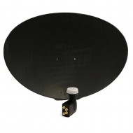 SKY SATELLITE DISH ZONE 2 FOR SKY HD FREESAT FREE TO AIR BLACK MESH + QUAD LNB