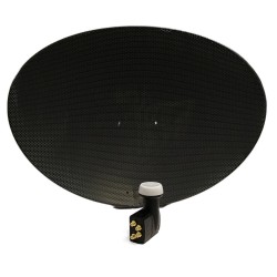 SKY SATELLITE DISH ZONE 2 FOR SKY HD FREESAT FREE TO AIR BLACK MESH + QUAD LNB