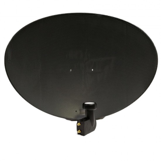 SKY SATELLITE DISH ZONE 2 FOR SKY HD FREESAT FREE TO AIR BLACK MESH + TWIN LNB