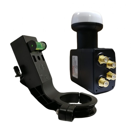 Blazer Quad LNB X1 0.1dB with Satellite LNB Adapter Bracket