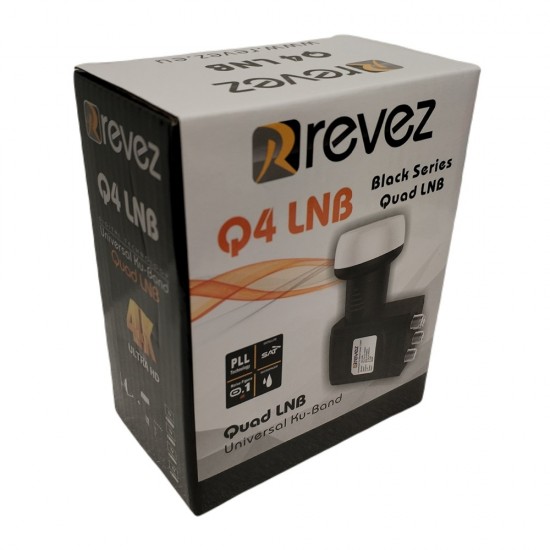 Blazer Quad LNB X1 0.1dB with Satellite LNB Adapter Bracket