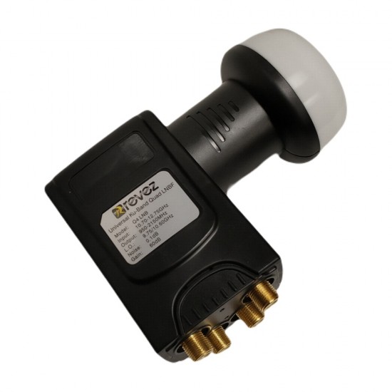 Blazer Quad LNB X1 0.1dB with Satellite LNB Adapter Bracket