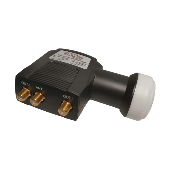BLAZER T2 TWIN LNB WITH TERRESTRIAL INPUT KU-BAND ULTRA HD 4K DB HIGH GAIN