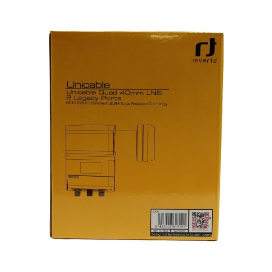 Quad Unicable LNB Inverto 0.1 DB HIGH GAIN , FREESAT, ASTRA, HOTBIRD
