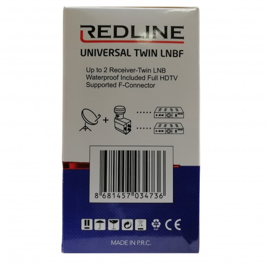 Twin LNB Redline WL-2 0.1 DB HIGH GAIN , FREESAT, ASTRA, HOTBIRD