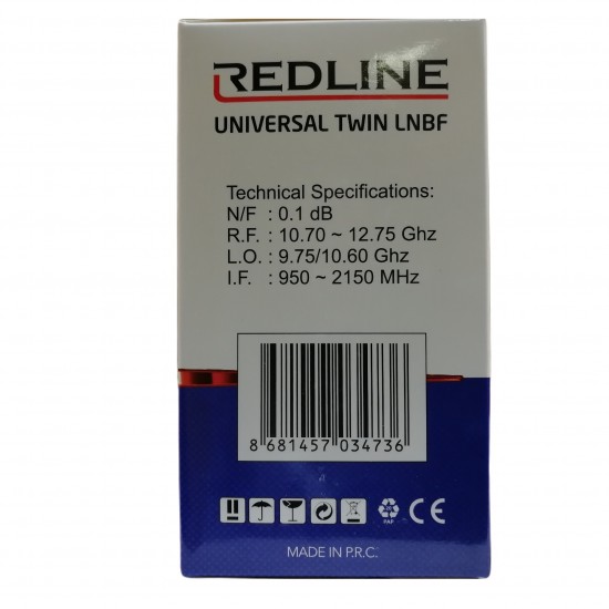 Twin LNB Redline WL-2 0.1 DB HIGH GAIN , FREESAT, ASTRA, HOTBIRD