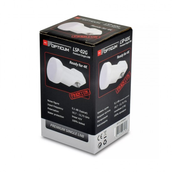 SINGLE LNB OPTICUM LSP 02G UNIVERSAL ULTRA LOW NOISE FIGURE 0.1db HIGH GAIN from Satcity.ie  Ireland Limerick