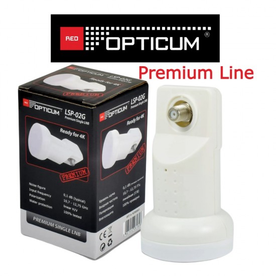 SINGLE LNB OPTICUM LSP 02G UNIVERSAL ULTRA LOW NOISE FIGURE 0.1db HIGH GAIN from Satcity.ie  Ireland Limerick