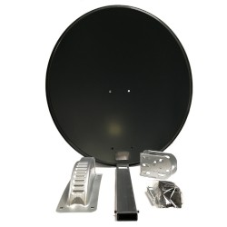 FULL SAORSAT DISH INSTALLATION KIT INCLUDING HD RECEIVER LNB, DISH, WALL MOUNT