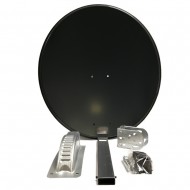 80CM SATELLITE DISH (S80) NON RUST FOR SKY FREESAT POLSAT NC HOTBIRD ASTRA BLACK