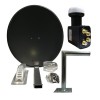 80CM SATELLITE DISH NON RUST 25CM SATELLITE DISH WALL BRACKET QUAD LNB KIT