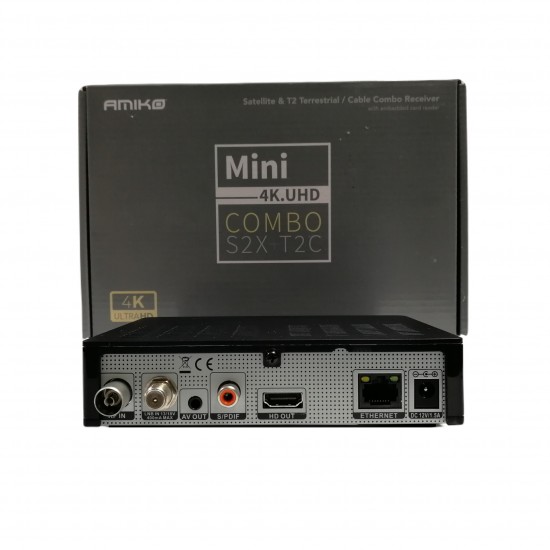 AMIKO MINI COMBO EXTRA RECEIVER 4K ULTRA HD 2 HIGHT SPEED USB 2 SAORVIEW DIGITAL