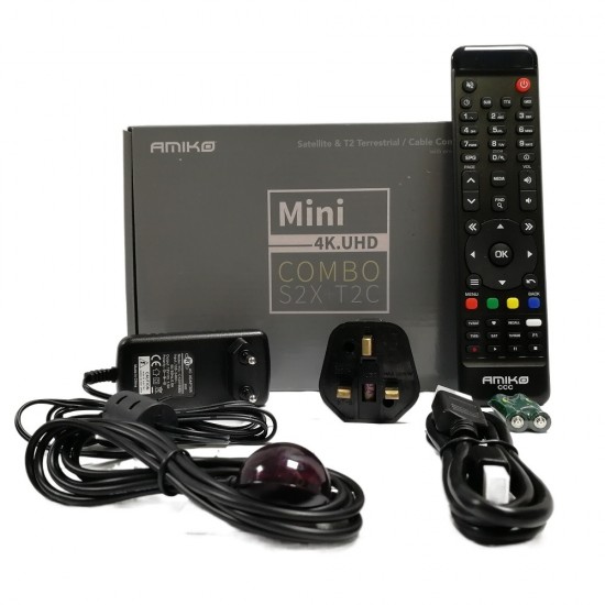 AMIKO MINI COMBO EXTRA RECEIVER 4K ULTRA HD 2 HIGHT SPEED USB 2 SAORVIEW DIGITAL