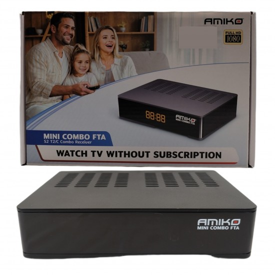 Amiko Mini Combo Full HD DVB-T2/S2 Free-To-Air Receiver