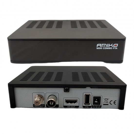 Amiko Mini Combo Full HD DVB-T2/S2 Free-To-Air Receiver