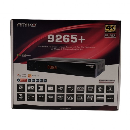 Amiko 9265+ 4K Combo (DVB-S2 + DVB-T2/C)