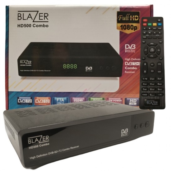 BLAZER HD500 COMBO RECEIVER FREE TO AIR HD SATELLITE TV DIGITAL TV HIGH SPEED