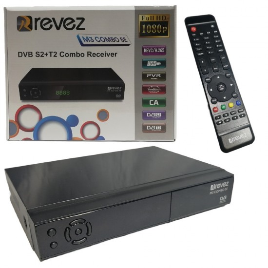 COMBO HD RECEIVER REVEZ SE M3 SATELLITE TV FREE TO AIR SAORVIEW DIGITAL USB WiFi