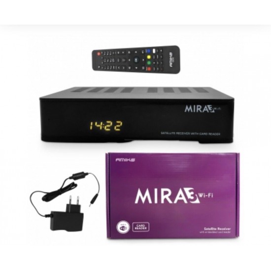 Amiko MIRA 3 WiFi Satellite Receiver Box Free to air TV Card Reader Full HD from Satcity.ie Ireland Limerick Amiko MIRA 3 WiFi Satellite Receiver Box Free to air TV Card Reader Full HD