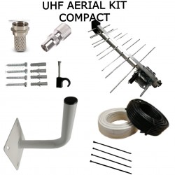 FULL SAORVIEW UHF AERIAL INSTALLATION KIT WALL MOUNT CABLE CONNECTOR ( COMPACT )