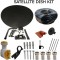 SKY FREESAT SATELLITE DISH KIT ZONE 2 QUAD LNB MK4 HD 10M TWIN BLACK CABLE