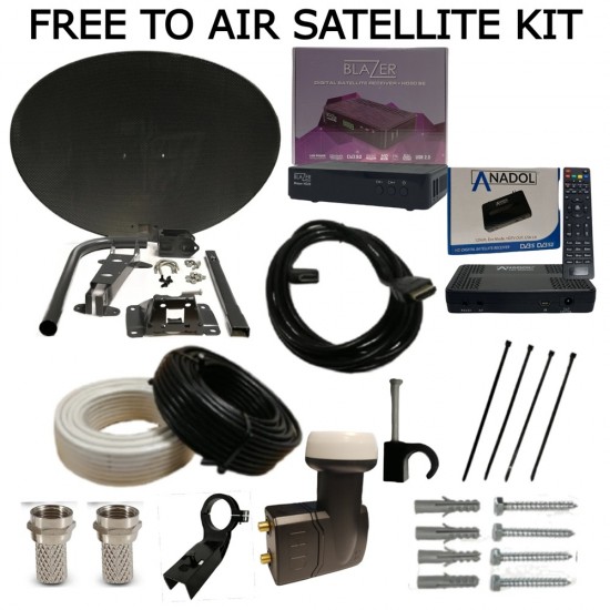 Complete Free-To-Air Satellite Kit – No Subscription Satellite TV